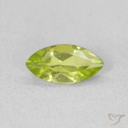 0.54ct Natürlicher Lebendiges grün Peridot, Marquise, VS
