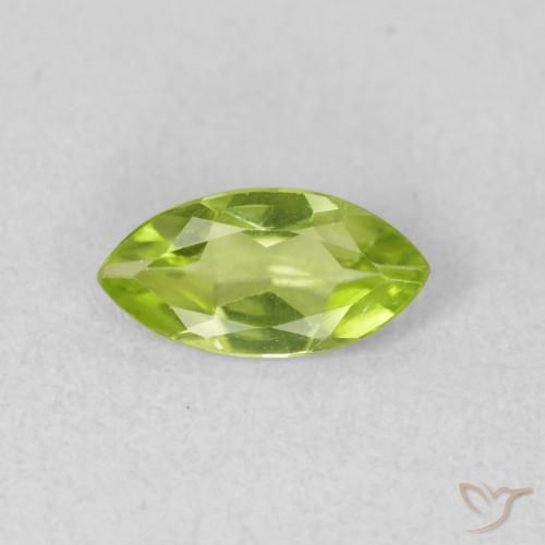 0.58ct Natürlicher Lebendiges grün Peridot, Marquise, VS
