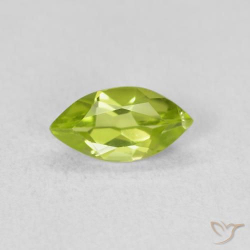 0.62ct Natürlicher hellgrün Peridot, Marquise, VS