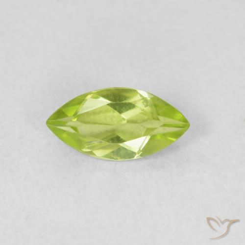 0.60ct Natürlicher Lebendiges Gelbgrün Peridot, Marquise, VS