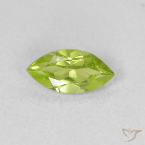 0.60ct Natürlicher hellgrün Peridot, Marquise, VS