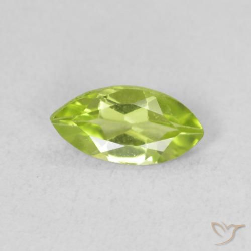 0.51ct Natürlicher Mittelgrün Peridot, Marquise, VS