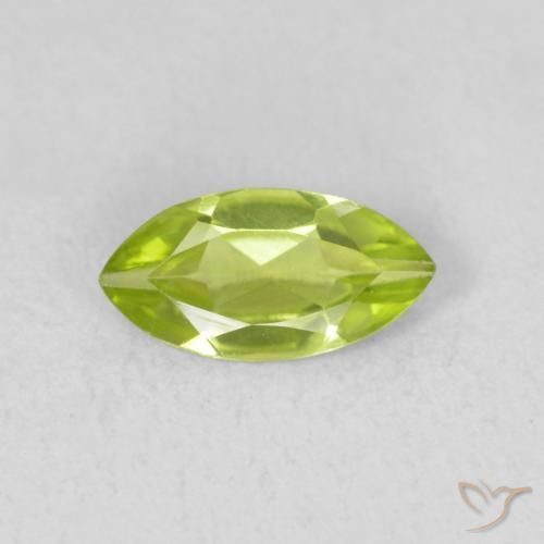 0.55ct Natürlicher Lebendiges Gelbgrün Peridot, Marquise, VS