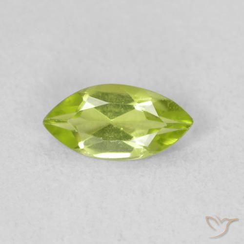 0.54ct Natürlicher Lebendiges Gelbgrün Peridot, Marquise, VS