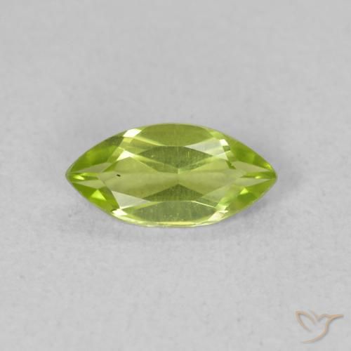 0.58ct Natürlicher Mittelgrün Peridot, Marquise, VVS-VS