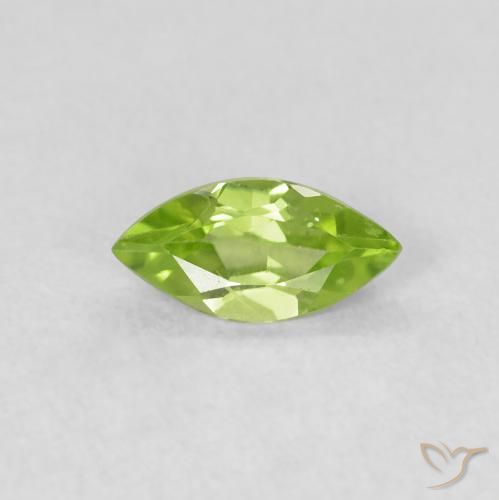 0.55ct Natürlicher Lebendiges grün Peridot, Marquise, VS