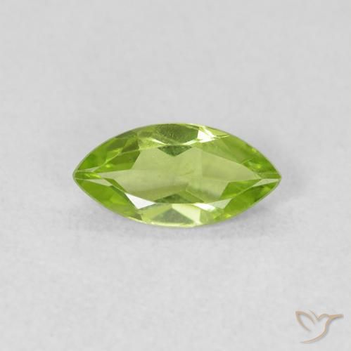 0.56ct Natürlicher Lebendiges grün Peridot, Marquise, VS
