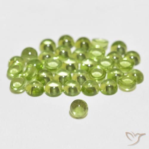 0,40 ctw natürlicher grüner Peridot, Rundschliff, Transparent