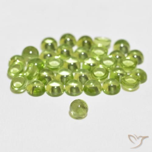 0,40 ctw natürlicher grüner Peridot, Rundschliff, Transparent