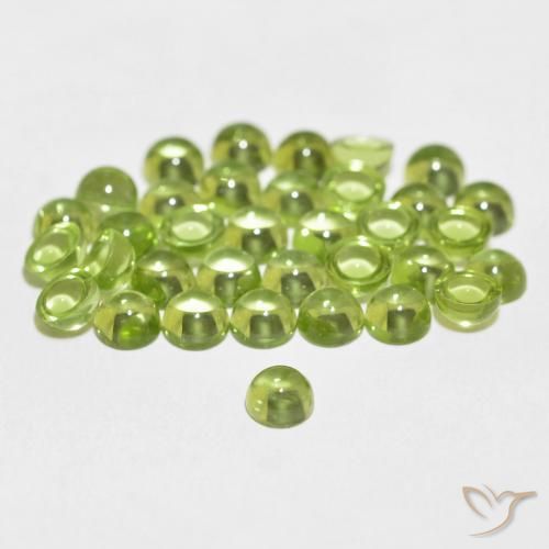 0,40 ctw natürlicher grüner Peridot, Rundschliff, Transparent