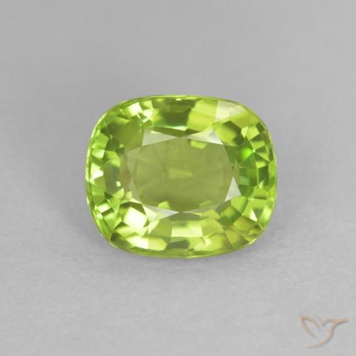 2.16ct Natürlicher gelblich-grün Peridot, Kissen, VS