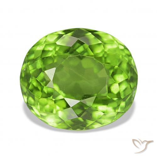 7.00ct Lebendiges grün Peridot, Oval, VVS-VS