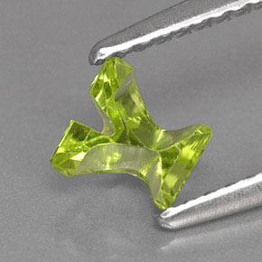 0,46 ctw natürlicher grüner Peridot, Fantasieschliff, VS
