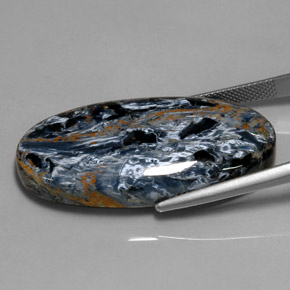 9,17 ctw natürlicher Mehrfarbig Pietersite, Oval Schliff, Lichtundurchlässig