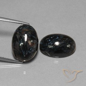 13.21 ct natürliche Schwarz Pietersite-Edelsteine, Oval, Lichtundurchlässig