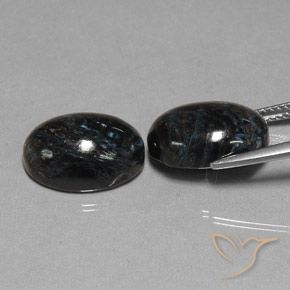 13.21 ct natürliche Schwarz Pietersite-Edelsteine, Oval, Lichtundurchlässig