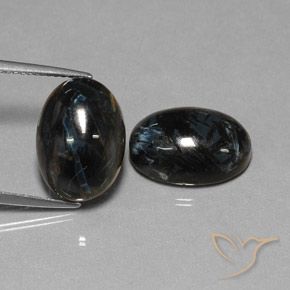12.68 ct natürliche Schwarz Pietersite-Edelsteine, Oval, Lichtundurchlässig