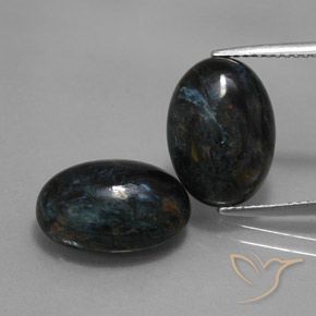 11.78ctw Natürlicher Schwarz Pietersite, Oval, Lichtundurchlässig