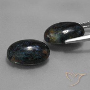 11.78 ct natürliche Schwarz Pietersite-Edelsteine, Oval, Lichtundurchlässig