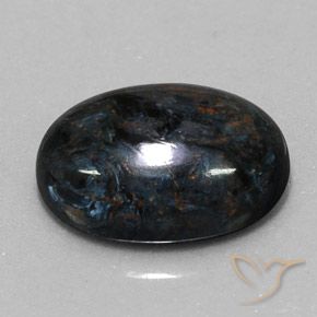 9,17 ctw natürlicher Schwarz Pietersite, Oval, Lichtundurchlässig