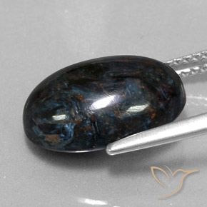 9,17 ctw natürlicher Schwarz Pietersite, Oval, Lichtundurchlässig