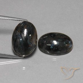 12.81 ct natürliche Schwarz Pietersite-Edelsteine, Oval, Lichtundurchlässig