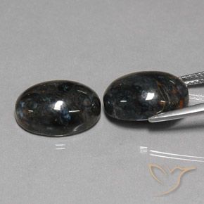12.81 ct natürliche Schwarz Pietersite-Edelsteine, Oval, Lichtundurchlässig