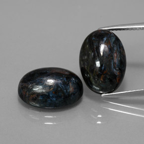 12,84 ct natürliche mehrfarbiger Pietersit-Edelsteine, Oval Schliff, Lichtundurchlässig