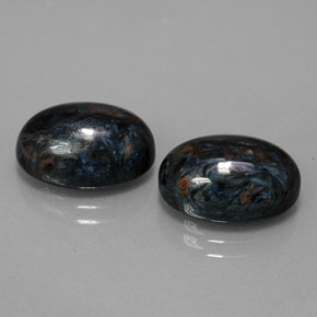 12,84 ct natürliche mehrfarbiger Pietersit-Edelsteine, Oval Schliff, Lichtundurchlässig
