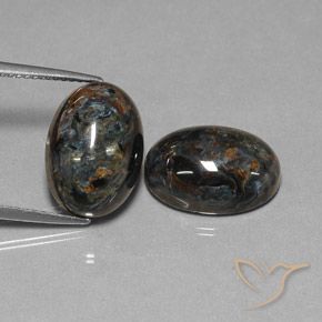 12.85 ct natürliche Schwarz Pietersite-Edelsteine, Oval, Lichtundurchlässig