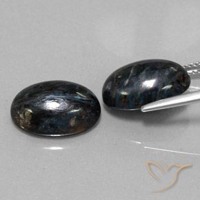 12.08 ct natürliche Schwarz Pietersite-Edelsteine, Oval, Lichtundurchlässig