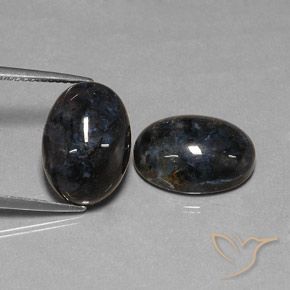 12.68ctw Natürlicher Schwarz Pietersite, Oval, Lichtundurchlässig