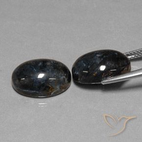 12.68 ct natürliche Schwarz Pietersite-Edelsteine, Oval, Lichtundurchlässig