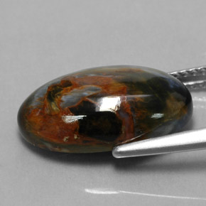 9,17 ctw natürlicher Mehrfarbig Pietersite, Oval Schliff, Lichtundurchlässig