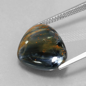 9,17 ctw natürlicher Mehrfarbig Pietersite, Birnenform, Lichtundurchlässig