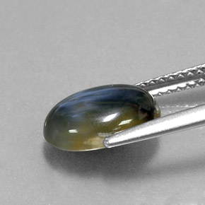 2,27 ctw natürlicher mehrfarbiger Pietersit, Oval Schliff, Lichtundurchlässig