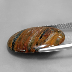 9,17 ctw natürlicher Mehrfarbig Pietersite, Oval Schliff, Lichtundurchlässig