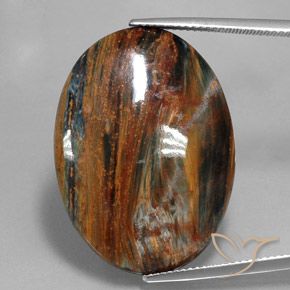 9,17 ctw natürlicher Mehrfarbig Pietersite, Oval, Lichtundurchlässig