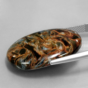 9,17 ctw natürlicher Mehrfarbig Pietersite, Oval Schliff, Lichtundurchlässig