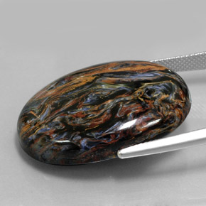 9,17 ctw natürlicher Mehrfarbig Pietersite, Oval Schliff, Lichtundurchlässig
