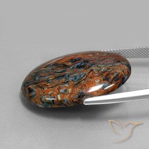 9,17 ctw natürlicher Mehrfarbig Pietersite, Oval Schliff, Lichtundurchlässig
