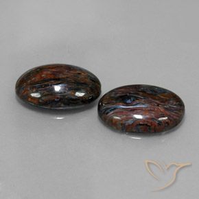 16.77 ct natürliche Schwarz Pietersite-Edelsteine, Oval, Lichtundurchlässig