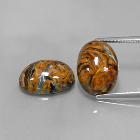  ct natürliche mehrfarbiger Pietersit-Edelsteine, Oval Schliff, Lichtundurchlässig