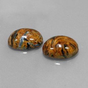  ct natürliche mehrfarbiger Pietersit-Edelsteine, Oval Schliff, Lichtundurchlässig