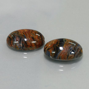  ct natürliche mehrfarbiger Pietersit-Edelsteine, Oval Schliff, Lichtundurchlässig