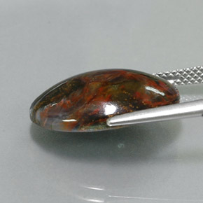 7,68 ctw natürlicher mehrfarbiger Pietersit, Oval Schliff, Lichtundurchlässig