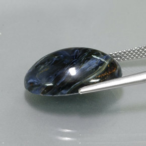 9,68 ctw natürlicher mehrfarbiger Pietersit, Oval Schliff, Lichtundurchlässig