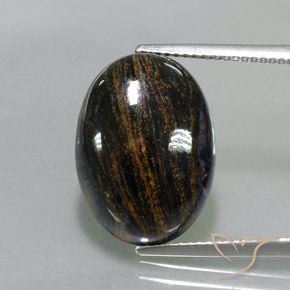 10.68ct Natürlicher Mehrfarbig Pietersite, Oval, Lichtundurchlässig
