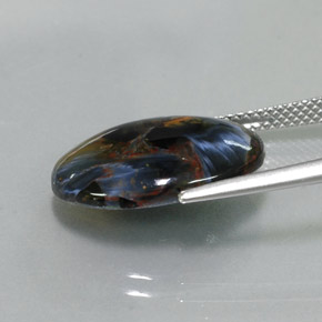 7,40 ctw natürlicher mehrfarbiger Pietersit, Oval Schliff, Lichtundurchlässig