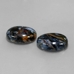  ct natürliche mehrfarbiger Pietersit-Edelsteine, Oval Schliff, Lichtundurchlässig